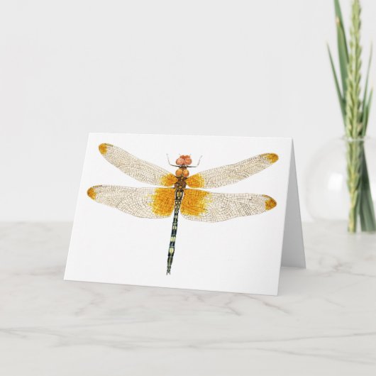Kegelförmige Dragonfly-Wasserfarbe Karte (Vorderseite)