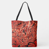 Kegelförmige Quadrate, die von Rot bis Koralle ges Tasche (Rückseite)