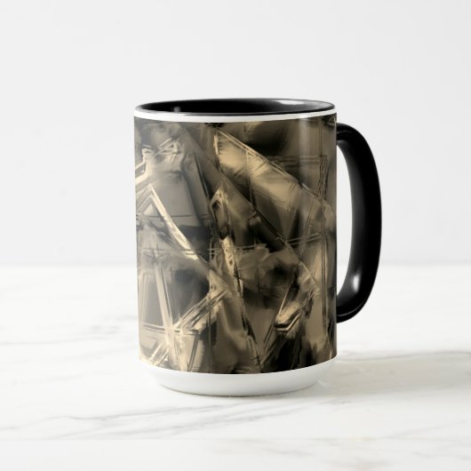 Kegelförmige Quadrate mit "falschen Pinselstrichen Tasse (VorderseiteRechts)