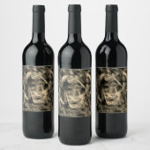 Kegelförmige Quadrate mit "falschen Pinselstrichen Weinetikett (Flaschen)