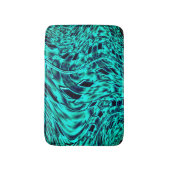 Kegelförmige Quadrate spiegeln sich im Cyan-Image  Badematte (Vorderseite Vertikal)