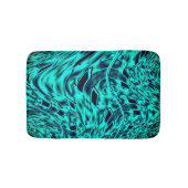 Kegelförmige Quadrate spiegeln sich im Cyan-Image  Badematte (Vorderseite)