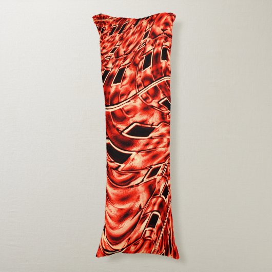 Kegelförmige Quadrate spiegeln sich im Korallenbil Seitenschläferkissen (Vorderseite Vertikal)