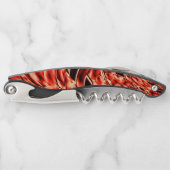 Kegelförmige Quadrate spiegeln sich in Korallen un Kellnermesser (Vorderseite)