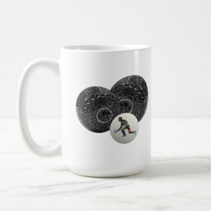 Kegelförmige Schalen aus schwarzem und weißem Rase Kaffeetasse