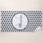 Kegelgarne & Handwerksname / Anfangsbuchstaben Strandtuch (Vorderseite)