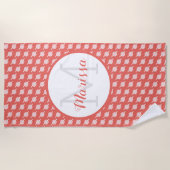 Kegelgarne & Handwerksname / Anfangsbuchstaben Strandtuch (Vorderseite)