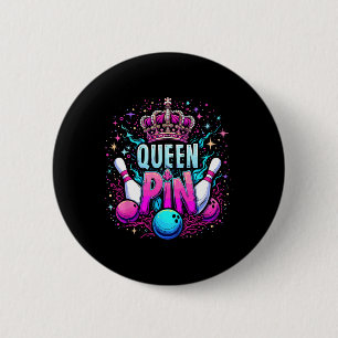 Kegelkönigin Hemd Bowlerin Bowling Liga Für Bowlin Button