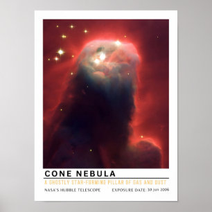 Kegelnebel Weltraum Bildung Poster