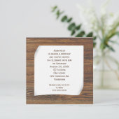 Kegelpapier für Eichenholz Einladung (Stehend Vorderseite)