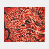 Kegelquadrate in Korallen oder Braunen gespiegelt Fleecedecke (Vorderseite (Horizontal))