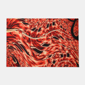 Kegelquadrate in Korallen oder Braunen gespiegelt Fußmatte (Vorderseite)