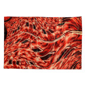 Kegelquadrate in Korallen oder Braunen gespiegelt Kissenbezug (Rückseite-Links)