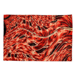 Kegelquadrate in Korallen oder Braunen gespiegelt Kissenbezug