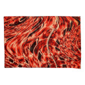 Kegelquadrate in Korallen oder Braunen gespiegelt Kissenbezug (Vorderseite-Links)