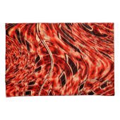 Kegelquadrate in Korallen oder Braunen gespiegelt Kissenbezug (Vorderseite-Rechts)