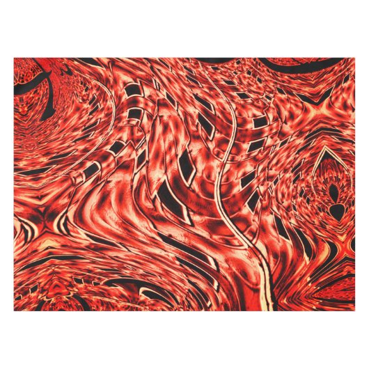 Kegelquadrate in Korallen oder Braunen gespiegelt Tischdecke (Vorderseite (Horizontal))