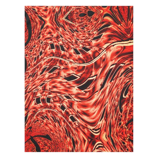 Kegelquadrate in Korallen oder Braunen gespiegelt Tischdecke (Vorderseite)