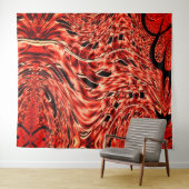 Kegelquadrate in Korallen oder Braunen gespiegelt Wandteppich (Beispiel (Horizontal))