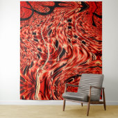 Kegelquadrate in Korallen oder Braunen gespiegelt Wandteppich (Beispiel)