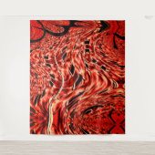 Kegelquadrate in Korallen oder Braunen gespiegelt Wandteppich (Vorderseite)