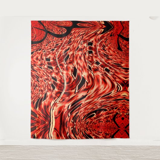 Kegelquadrate in Korallen oder Braunen gespiegelt Wandteppich (Vorderseite)