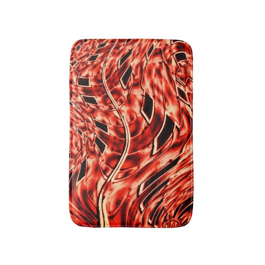 Kegelquadrate spiegelt sich in der Korallenbildmat Badematte (Vorderseite Vertikal)