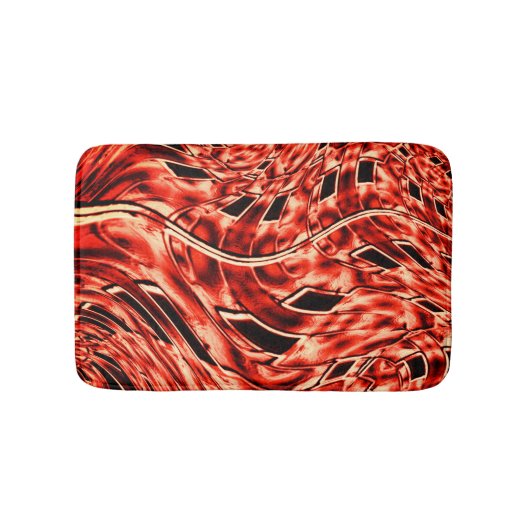 Kegelquadrate spiegelt sich in der Korallenbildmat Badematte (Vorderseite)