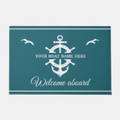 Kegelradanker für Schiffe mit eigenem Schiffsnamen Fußmatte (Vorderseite)