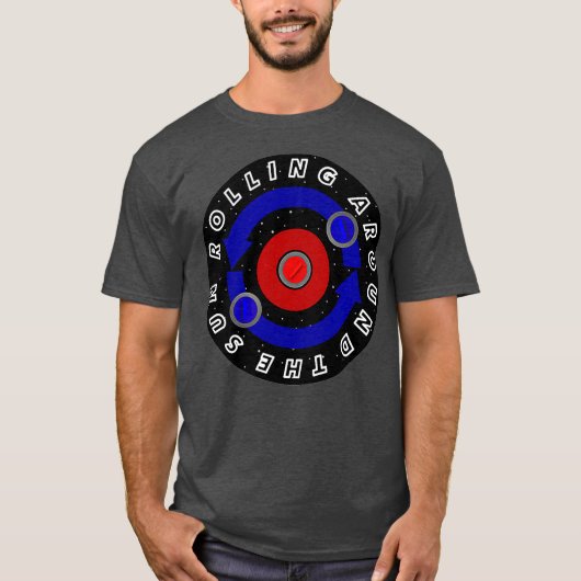 Kegelsteine, die wie eine Erdbahn rollen T-Shirt (Vorderseite)