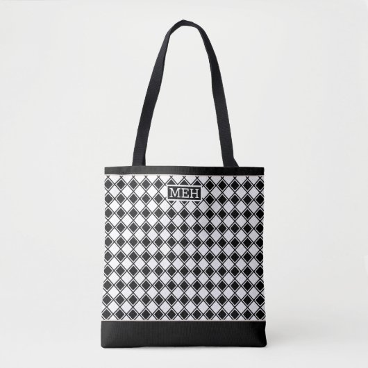 Kegelter Tilt TI Mit Monogramm BW Totbeutel Tasche (Vorderseite)