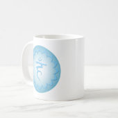 Kehle Chakra - hellblau Kaffeetasse (Vorderseite Links)