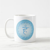 Kehle Chakra - hellblau Kaffeetasse (Links)