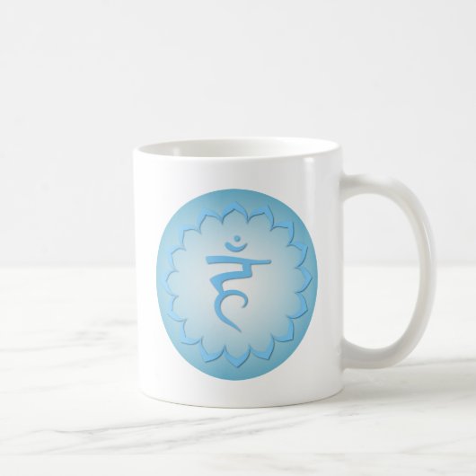 Kehle Chakra - hellblau Kaffeetasse (Rechts)