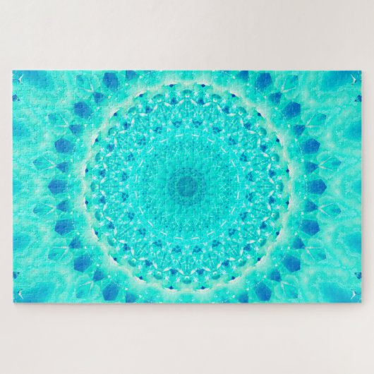 Kehle Chakra | Mandala-Kunst Puzzle (Horizontal)