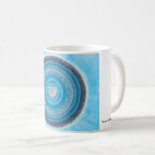 Kehle Chakra Mandala-Tasse Kaffeetasse (VorderseiteRechts)