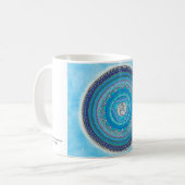Kehle Chakra Mandala-Tasse Kaffeetasse (Vorderseite Links)
