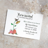 Kehle in Nest mit Pumpkins Fall Housewarming Party Ankündigung