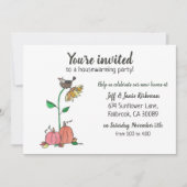 Kehle in Nest mit Pumpkins Fall Housewarming Party Ankündigung (Vorderseite)