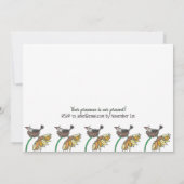 Kehle in Nest mit Pumpkins Fall Housewarming Party Ankündigung (Rückseite)