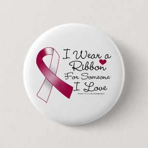 Kehle-Krebs-Band jemand i-Liebe Button