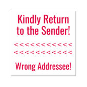 "Kehren Sie bitte zum Absender zurück!" Briefmarke Permastempel (Design)