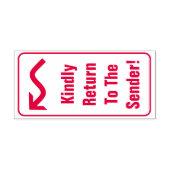 "Kehren Sie bitte zum Absender zurück!" Briefmarke Permastempel (Design)