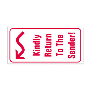 "Kehren Sie bitte zum Absender zurück!" Briefmarke Permastempel