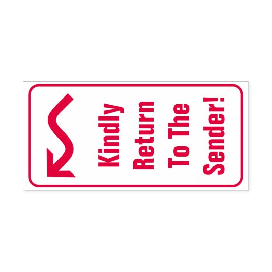 "Kehren Sie bitte zum Absender zurück!" Briefmarke Permastempel (Design)