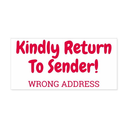"Kehren Sie bitte zum Absender zurück!", "FALSCHE Permastempel (Design)