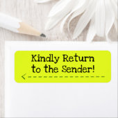"Kehren Sie bitte zum Absender zurück!" Labels (Insitu)
