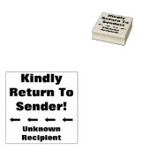 "Kehren Sie bitte zum Absender zurück!" "Unbekannt Gummistempel (Stempel)