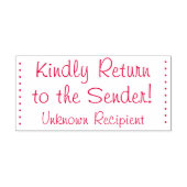 "Kehren Sie bitte zum Absender zurück!" "Unbekannt Permastempel (Design)