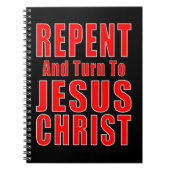 Kehren und Glauben an Jesus Christus Christlich Ev Notizblock (Vorderseite)
